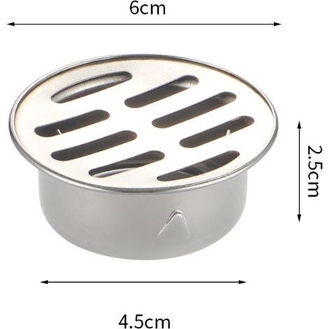 Siphon de sol court en acier inoxydable, siphon de sol plat [convient aux tuyaux de 50 pouces]