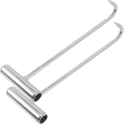 2 crochets pour plaques d'égout, outils de levage pour plaques d'égout, crochets de traction, lève-grilles d'égout (1/3)