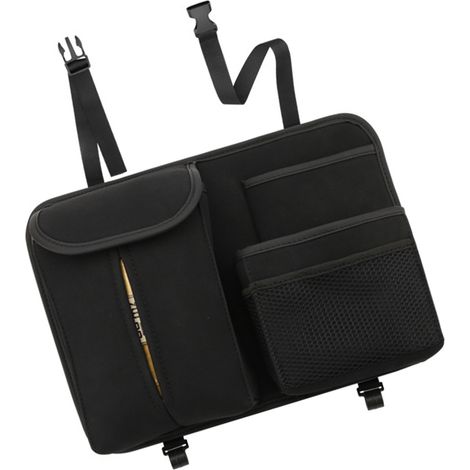 Sacoche de Rangement Dossier Siège Auto Organisateur Suspendu Cuir PU avec Crochets Noir (1/5)