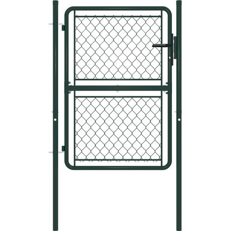 Portillon Acier 100 x 150 cm Vert (1/4)
