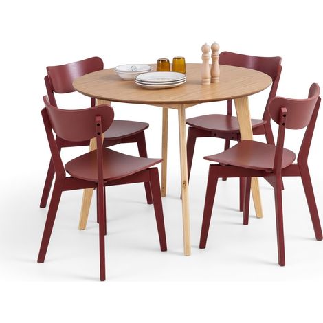 Conjunto de mesas y sillas para comedor Norsica 703 , 76x0x0cm, Diámetro: 105, Número de asientos: 4, Estilo: Contemporary