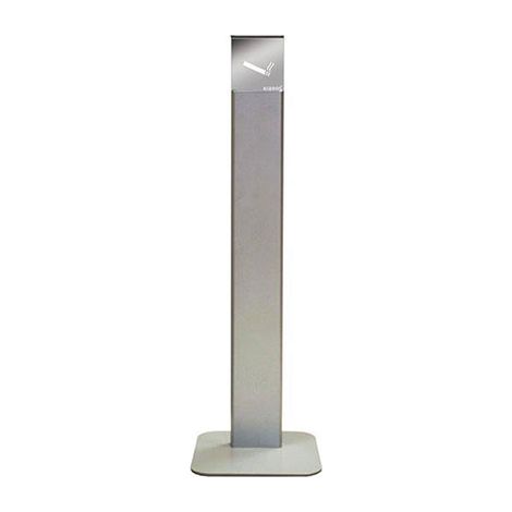Cendrier colonne argenté ALUBOX