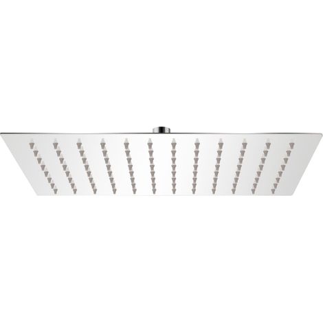 Soffione doccia rettangolare in acciaio inox a immersione 20 x 30 cm 020003095