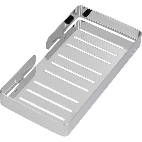 Wandmontierte Seifenschale aus Edelstahl 304, Badezimmerregal mit integrierter Abtropffläche (1/5)