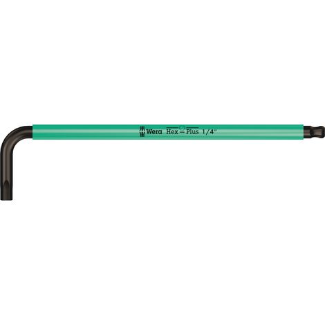 Wera 05022636001 950 SPKL Cles males coudees Multicolore, system. imperial, 1/4 pouce, Noir/turquoise (1/5)