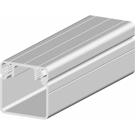 Rs Pro – Goulotte de câbles 30 mm x 30 mm x 2 m – Aluminium argent – Ouverture ouverte pour installation facile – Pour espaces confinés