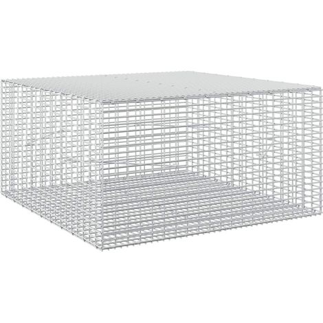 Gabion avec fil de 3,5 mm et maille de 5x2,5 cm 100x100x50 cm vidaXL (1/5)