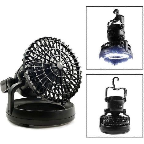 Ventilateur de plafond portable avec 18 LED pour le camping, la randonnée et la pêche en plein air. (1/5)