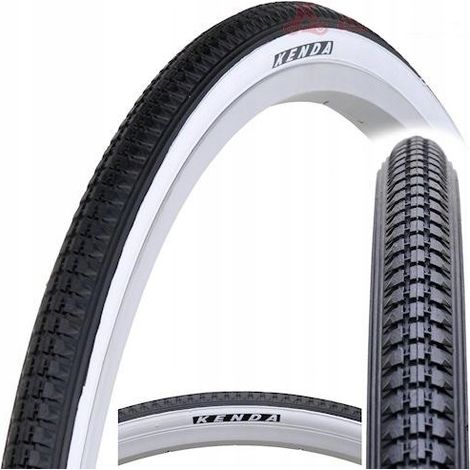 Neumático de bicicleta 27 x 1 1/4 Kenda 32-630 blanco SIDE (1/2)