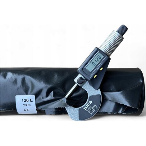 20 Stück schwarze Bauschuttsäcke, 120 l, extra stark, 120 µm, 0,7 kg