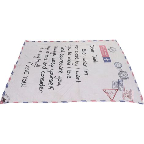 Multifunktionale, personalisierte Kuscheldecke aus weichem, hautfreundlichem Polyester für Väter (150 x 220 cm) (1/5)