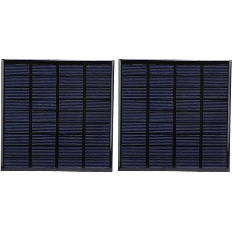 2 Stück DC9V 2W Epoxid-Solarzellen, Polysilizium-Batterie-Ladegerätmodul mit 100cm Kabel