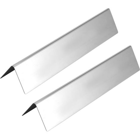 Ensemble de 2 plaques chauffantes en acier inoxydable pour barbecues à gaz, accessoires Weber/Spirit/Genesis Silver. - AquaForge (1/5)