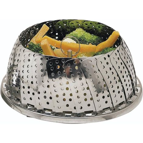 Kitchen Craft - Accessoires pour la cuisson à la vapeur (28 cm, pliable), acier