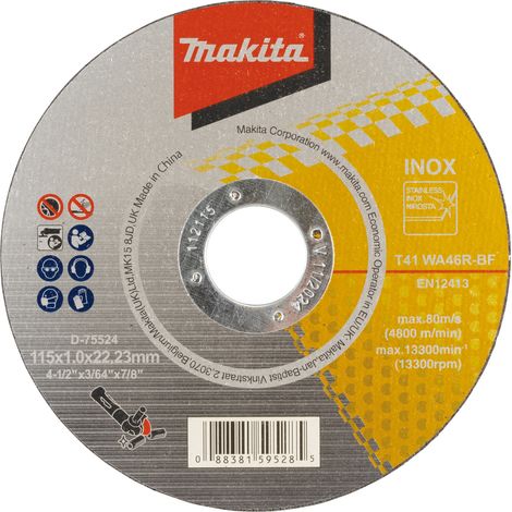 MAKITA D-75524 Metall-Trennscheibe 115x10x22mm