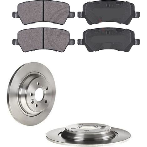 KIT FRENI POSTERIORI compatibile con VOLVO V60 I (155,157) - DISCHI + PASTIGLIE OEM: P 24 078 , P 86 021 / 17908 , 17931 /SOSTITUZIONE DIRETTA/BASSA POLVERE/SILENZIOSO (1/5)