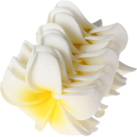 10pcs Artificielle en Mousse Fleur de Frangipanier Faux Plumeria Pique à Cheveux Plage de Fleurs hawaïenne Pince à Cheveux pour Mariage fête de Noël (1/5)