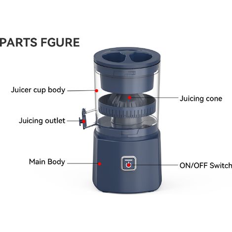 Presse‑agrumes électrique multifonction, système séparation jus‑pulpe réglable, bol transparent, pièces lavables lave‑vaisselle, verrouillage de sécurité pour cuisine domestique