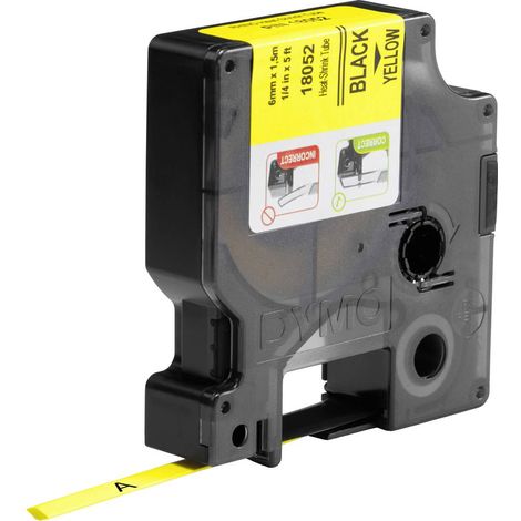 DYMO IND RHINO 18052 Poliolefina Colore Nastro: Giallo Colore carattere:Nero 6 mm 1.5 m