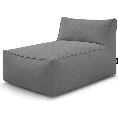 BOBOCHIC - Méridienne sans accoudoir pour canapé de jardin modulable RIVIERA Gris foncé (1/4)