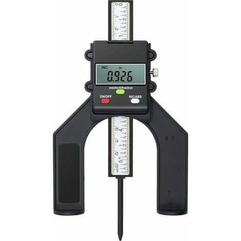 royaluxe -Jauges de profond  Profondimètre Numérique Jauge de Haut 80mm avec Batterie Précision de 0.10mm avec Fonction ABS/INC Mesure de Haut/Profond pour Menuiserie Bois Scie à Table jauge (1/5)