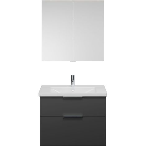 burgbad Eqio Set, compuesto por armario con espejo, lavabo de