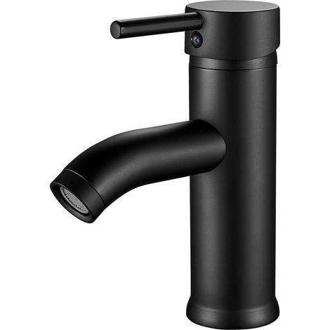 Kisimixer Schwarz Bad Armatur Einhandmischer Wasserhahn (1/5)