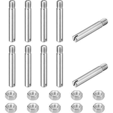 10Pcs Goujon Cylindrique À Fente M4 x 25mm 304 Acier Inoxydable (1/5)