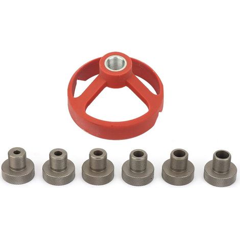 Gabarit de Perçage de Guide de Perçage de Montage Vertical de Perceuse de Poinçon de Travail du Bois pour des Trous Droits 5/6/7/8/9/10mm(rouge) (1/5)