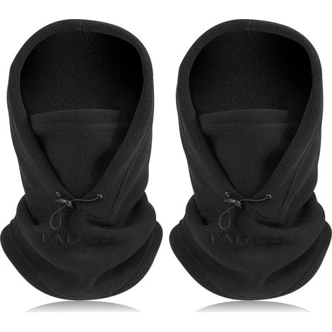 Cagoule polaire coupe-vent et respirante, 2 pièces, noir (1/5)