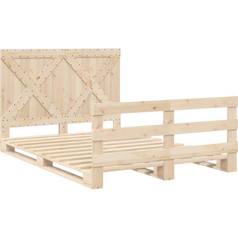 Cadre de lit sans matelas avec tête de lit 160x200 cm vidaXL (1/5)