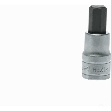 Llave de vaso 1/2´´. Vaso corto para agujeros hexagonales interiores 12mm TENGTOOLS 68200708