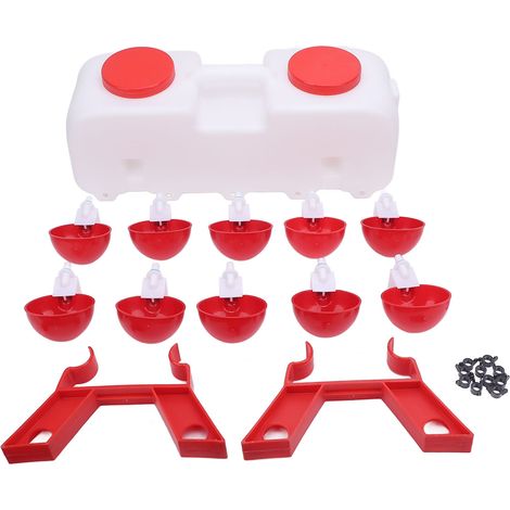 Distributeur d'eau automatique pour poulet, 25 pièces, Base Stable, distributeur auto-remplissant de grande capacité pour canard et oie (1/5)