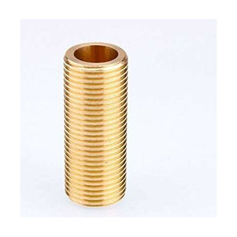 JKWG Mamelon fileté Mamelon en laiton 1/2 pouce pour tuyau fileté pour raccord de réservoir (6 mm, 2 pièces) (1/5)