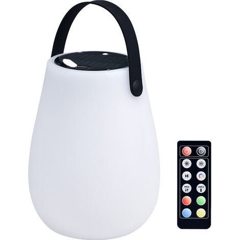 Ortviai Lanterne Solaire Portable pour Camping et Jardin – Étanche, 8 Couleurs + Effet Bougie, Télécommande, Charge USB-C & Solaire