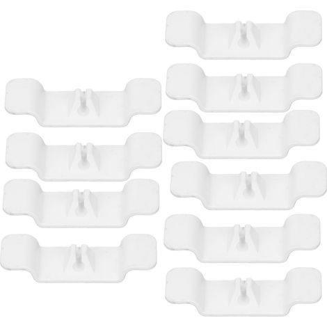 Lot de 10 range-câbles en caoutchouc résistant, facile à installer et compatible avec de nombreux appareils de cuisine (blanc).