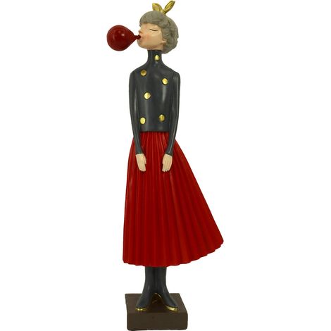 Statuina Donna in Resina tortora cm 16,5x10,5xh44