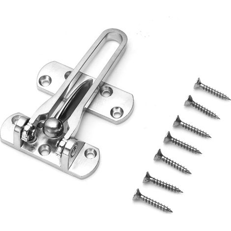 Métal Alliage de Zinc Assurance Antivol Porte Sécurité Chaîne Maison Serrure Hôtel Épaissi Antivol Boucle Antivol,Chrome color (1/5)