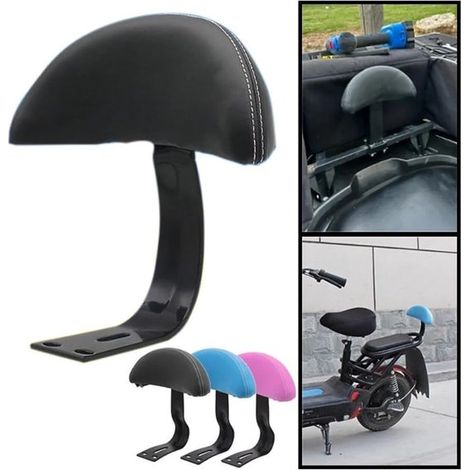 Dossier de vélo ergonomique – Cuir PU noir – Imperméable – Support acier inoxydable – Confortable et robuste