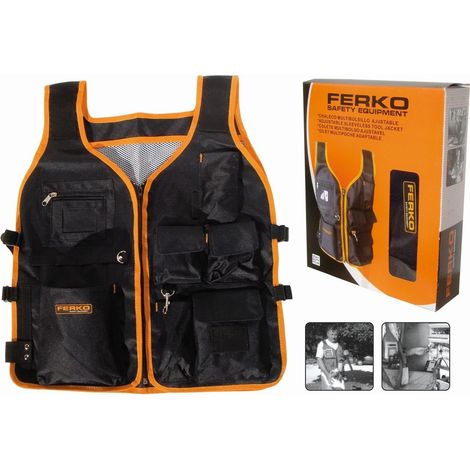 CHALECO NYLON PORTA-HERRAMIENTAS FERKO F-991121