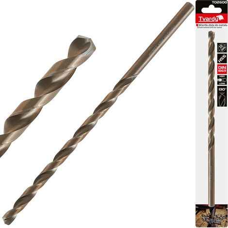 Foret en or pour métal long 10,0 x 265 mm HSS DIN1869 (25/100) (1/4)