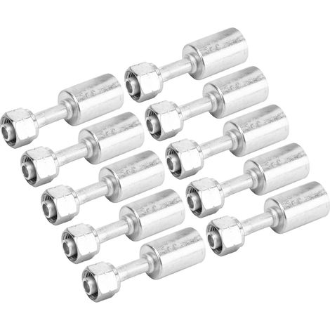 Raccords de tuyau climatisation R134a 10 pièces avec manchon 3/8 pouce angle 180° pour voitures camions engins de chantier (1/5)