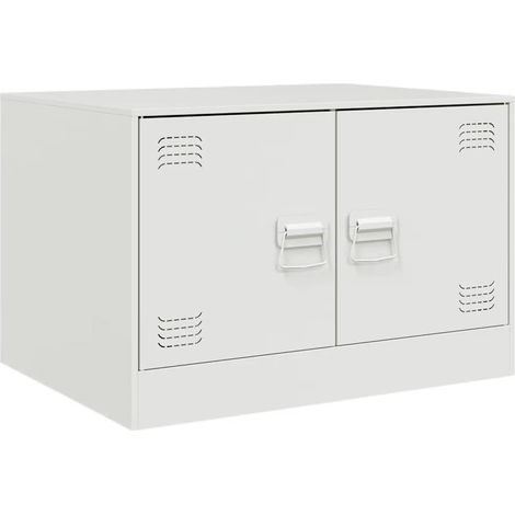 Maison Exclusive - Couchtisch Weiß 67x50x44 cm Stahl