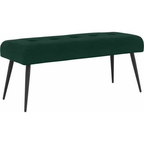 Bench with Button Tufted Dark Green 110 x 40 x 46 cm Velvet vidaXL
