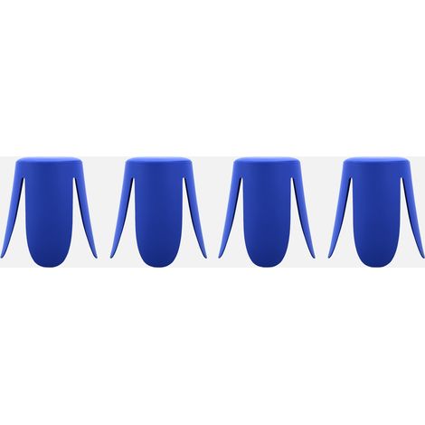 Taburete apilable polipiel, set de 4