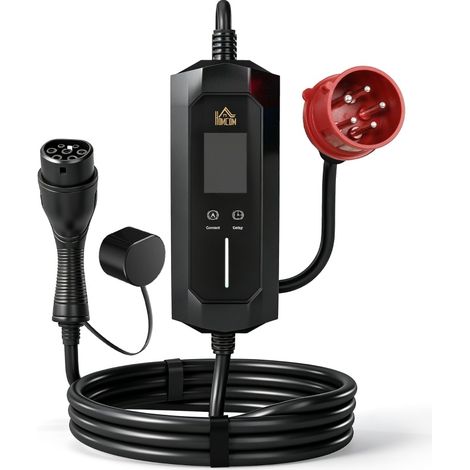 Mobiles E-Auto-Ladegerät Typ 2, 11 kW, 8 m, 6–16 A, dreiphasig, HOMVRA (1/5)