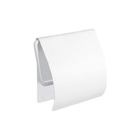 Portarotolo coperto in acciaio inox bianco opaco da parete CLODE-B kamalu (1/2)