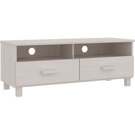 Mobile TV multimediale scaffale per televisione televisione buffet sala da pranzo soggiorno camera da letto 106 x 40 x 40 cm legno massello di pino bianco 020027629