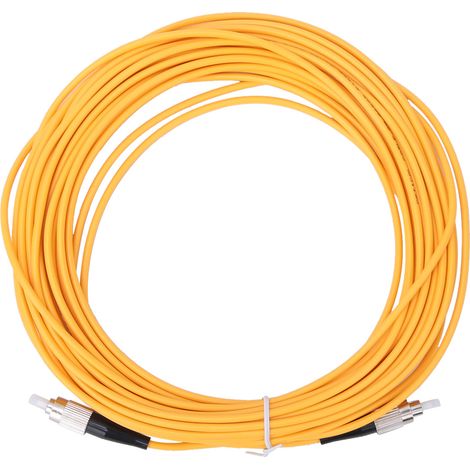 10m FC/UPC to FC/UPC Single Mode Optical Fiber Patch Cable Cord Jumper Yellow (1/5)