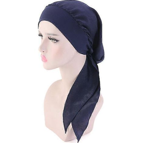 Kopftuch für Frauen bei Krebs, Chemotherapie, Haarausfall, Mütze, Turban, vorgebundenes Kopftuch, Bandana, Neu (B) (1/5)